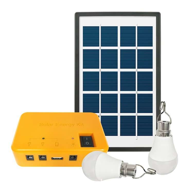 3W铝框家用照明太阳能发电小系统solar light kit电商专款