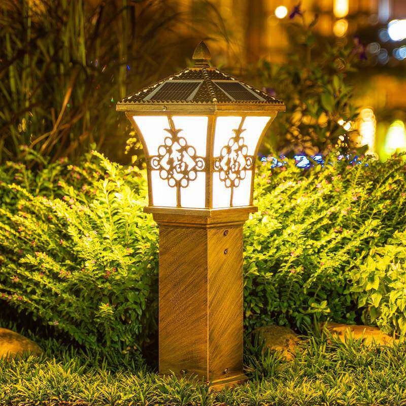 中式仿古景观灯户外防水led照明工程庭院灯花园草地太阳能草坪灯