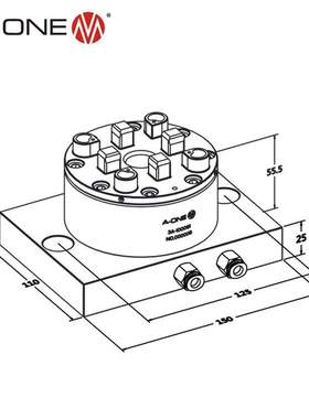 A-ONE机床用工作台气动卡盘 工件定位夹具可兼容STSTEM-3R夹具