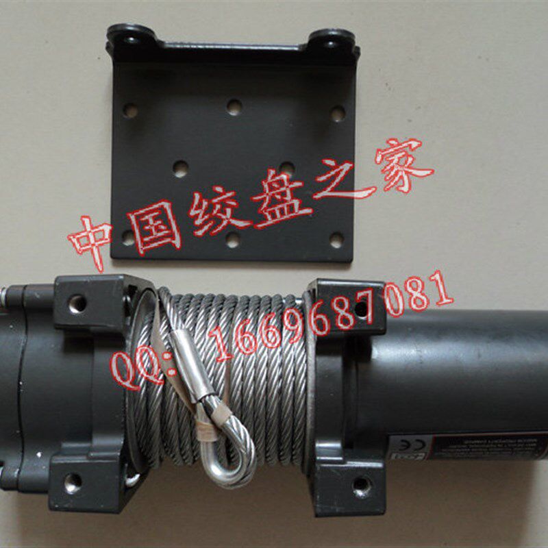 促销 电动绞盘3500磅汽车卷扬机12 24V 沙滩农夫车无线遥控绞车