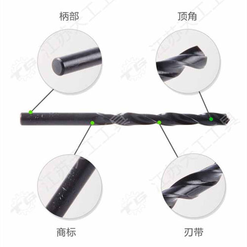 工天6542直柄钻头麻花钻轧M2制直柄麻花高速钢黑铁钻头1.0~12.5