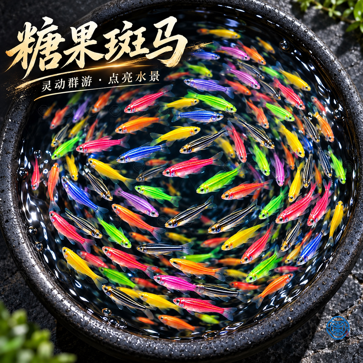 斑马鱼灯科鱼大号活体冷淡水新练手好养红绿灯小型热带观赏金鱼苗