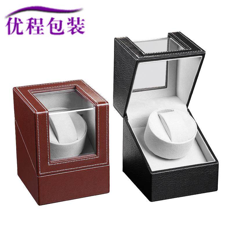 现货pu皮革只手表盒电动马达盒自动上链手表盒摇表器晃表器