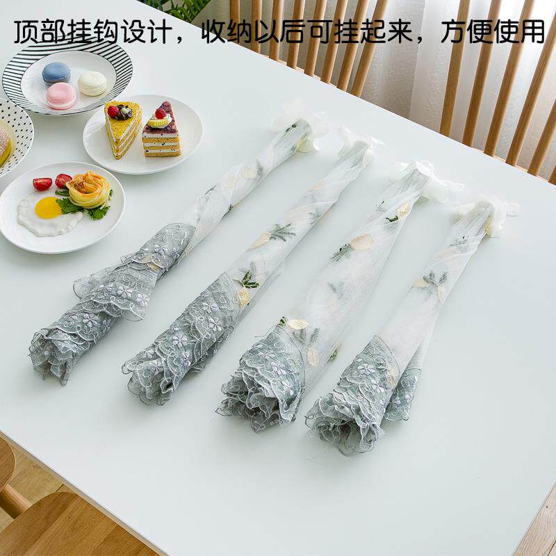 大号饭菜罩子防苍蝇盖菜罩折叠可拆洗餐桌罩剩菜食物小号防尘北秦