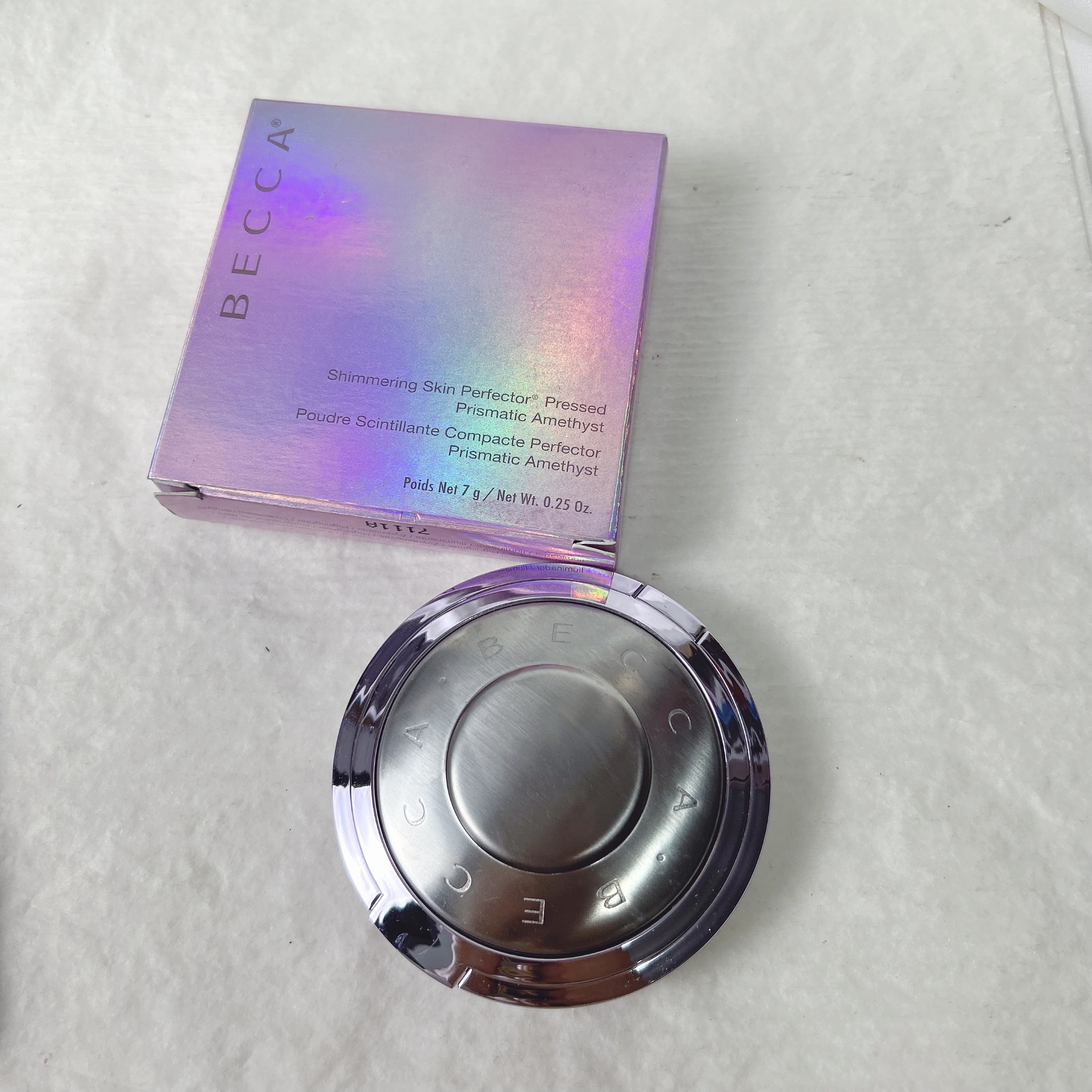 绝版 BECCA限量粉紫色偏光月光石高光 Prismatic Amethyst 7g