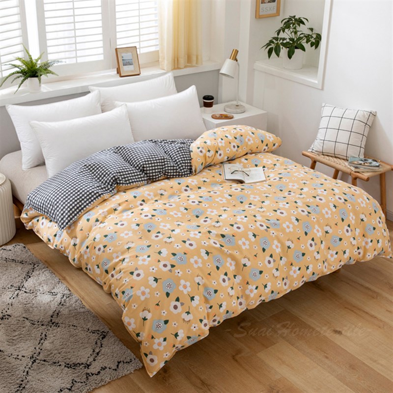 纯棉被套全棉小花1米6单件1.6单人160x210被罩春秋天5x6x7一米八8