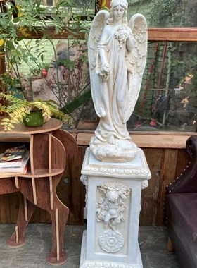 欧式天使人物装饰摆件婚庆道具户外庭院雕塑客厅落地摆件园艺人物