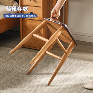 实木凳子创意板凳网红凳子轻奢小木凳圆凳家用坐凳矮凳简约方凳