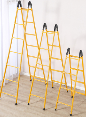 加厚1.5米2米人字梯两用梯子折叠家用直梯钢管工程伸缩爬梯阁楼梯