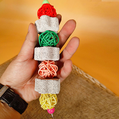 墨鱼骨串鹦鹉鸟专用玄凤虎皮牡丹脱盐啃咬玩具用品鹦鹉磨牙火山石