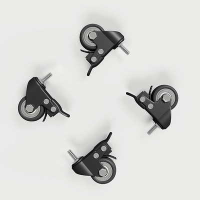 爱特屋 电动升降桌专用静音万向轮滑轮一套四个【升降桌配件】