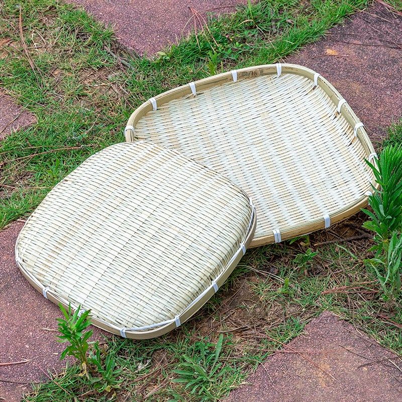 正方形簸箕竹编制品手工农家用晾晒托盘水果茶点篮厨房收纳馒头筐,特色手工艺,竹编/竹雕,淘宝优惠券,粉丝福利购,淘宝优惠卷