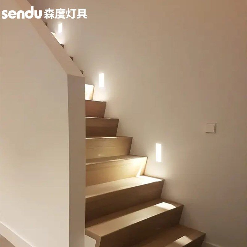 石膏灯无边框地脚灯嵌入式预埋无主灯台阶灯网红感应楼梯踏步灯,家装灯饰光源,踏步灯/地脚灯,淘宝优惠券,粉丝福利购,淘宝优惠卷