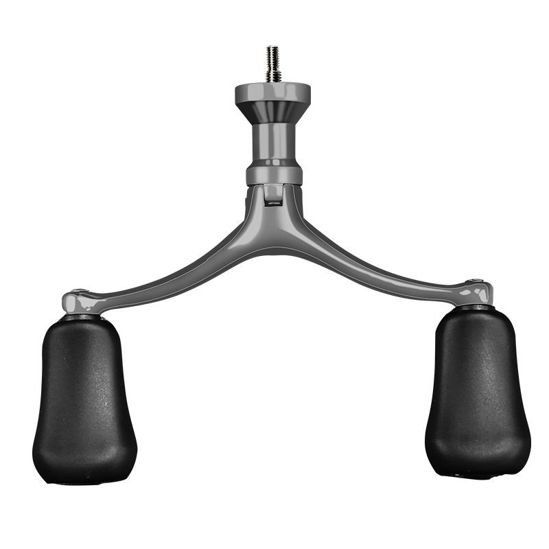 新款旋入式通用改装双摇臂纺车轮双摇把渔轮配件