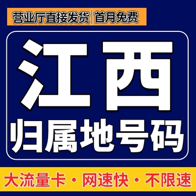 江西省归属地大流量无卡限量5g全国通用学生上网卡电话手机流量卡