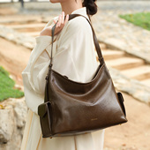 SHANYE山野 雾重山hobo包植鞣头层牛皮单肩斜挎软包