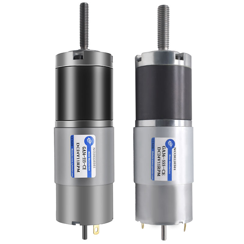 GA36Y-555调速行星齿轮大扭矩M6M8螺纹杆12V24V微型直流减速电机