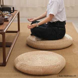 编加厚茶道坐垫地上禅修拜佛打坐垫家用榻榻米飘窗垫子 日式