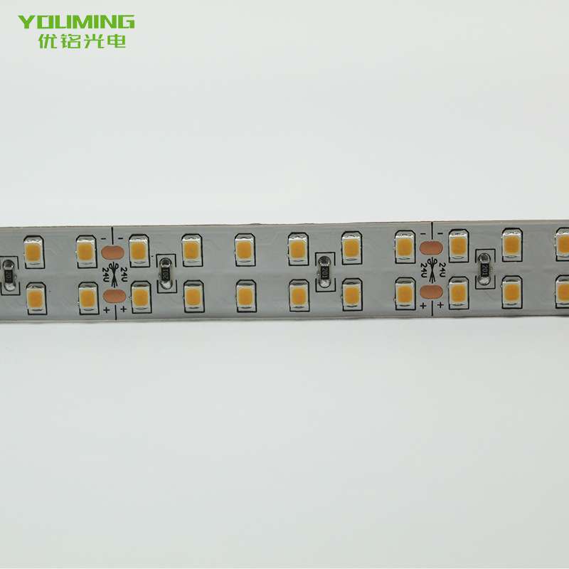 工程线形灯用2835双排软灯带15mm板宽DC24V 240灯/M 28W RA80灯条