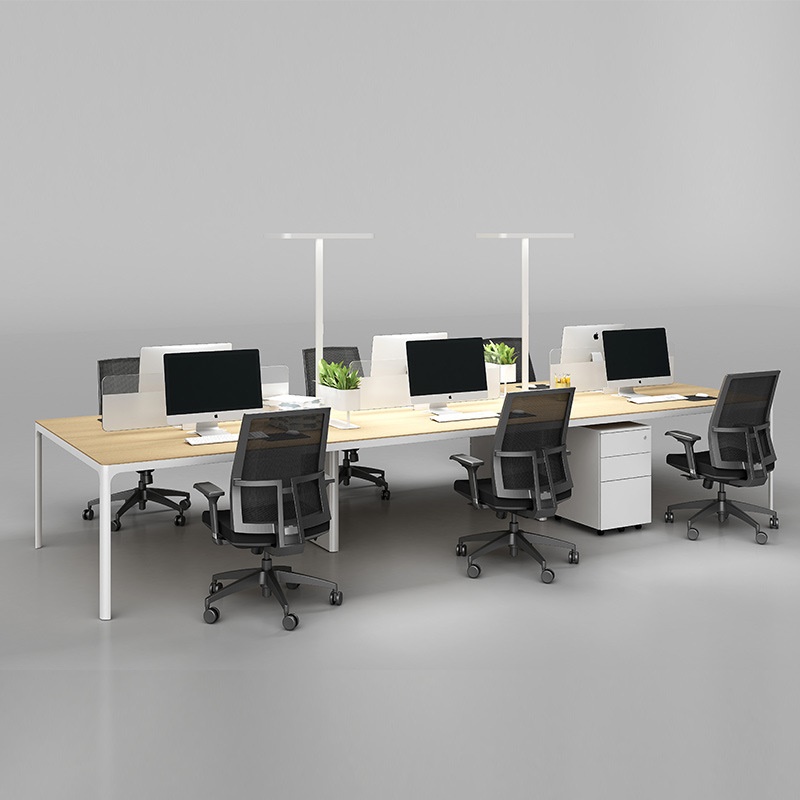 现代简约职员桌办公桌4人位6人员工桌电脑桌 格创办公家具