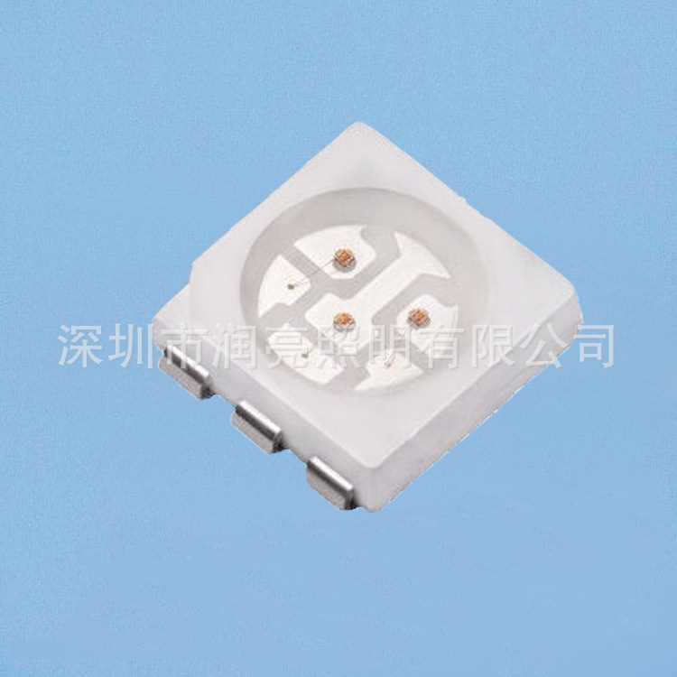 品质保证5050蓝光蓝色贴片led三色蓝灯六脚top高亮0.2W发光二极管