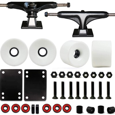 5英寸滑板鱼板长板支架60mm刷街轮Pro轴承钢ABEC11桥钉垫片套装