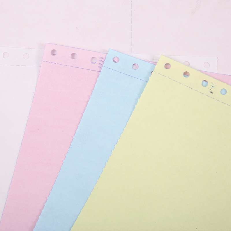 万仕龙双撕边电脑针式打印纸1000页1-5联整张二等分三等分打印纸