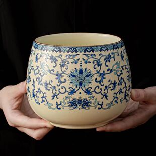 茶渣缸汝窑大号建水茶盂水盂茶洗盆茶具配件废水茶缸干泡茶盅茶具