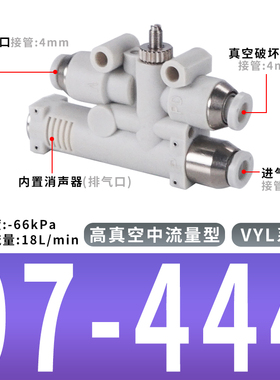 分光编带机VYH/VYL/VYE/VYF05-444 666F 07-444F带破坏真空发生器