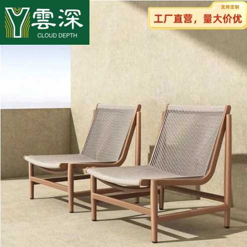 户外沙发藤编花园庭院三件套茶几阳台设计师酒店休闲藤椅室外家具