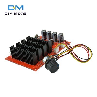 60A3000W电机调速板直流12V24V48V DC10-50V电机马达调速器带开关