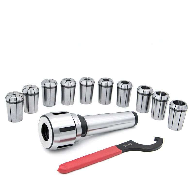 J7316A/B铣夹头套装铣刀筒夹快换铣夹头嗦咀炮塔铣R8MT铣夹头套装