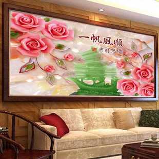 钻石贴魔方钻石画 一帆风顺 钻石画玫瑰花 吉祥如意课堂十字绣
