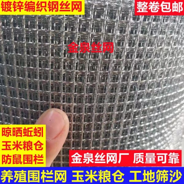 防老鼠钢丝网养殖围栏网筛沙网镀锌编织铁丝网玉米粮仓网防护网