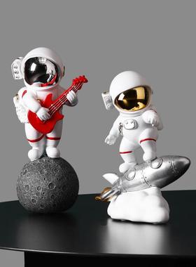 北欧创意车载宇航员摆件客厅电视柜玄关儿童房汽车太空人模型装饰