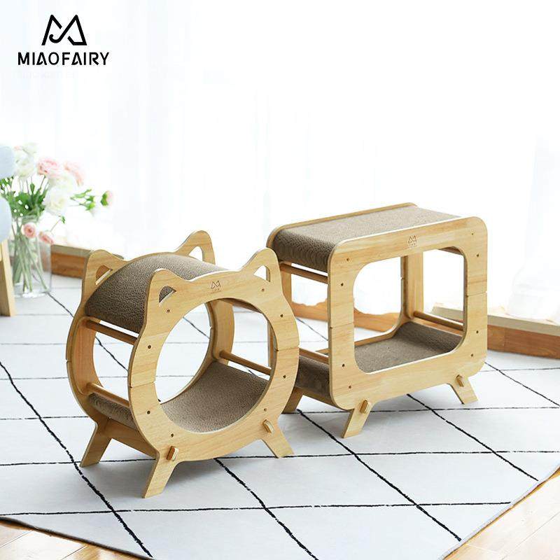 喵仙儿瓦楞纸猫抓板电视机造型猫咪磨爪猫窝送猫薄荷可替换