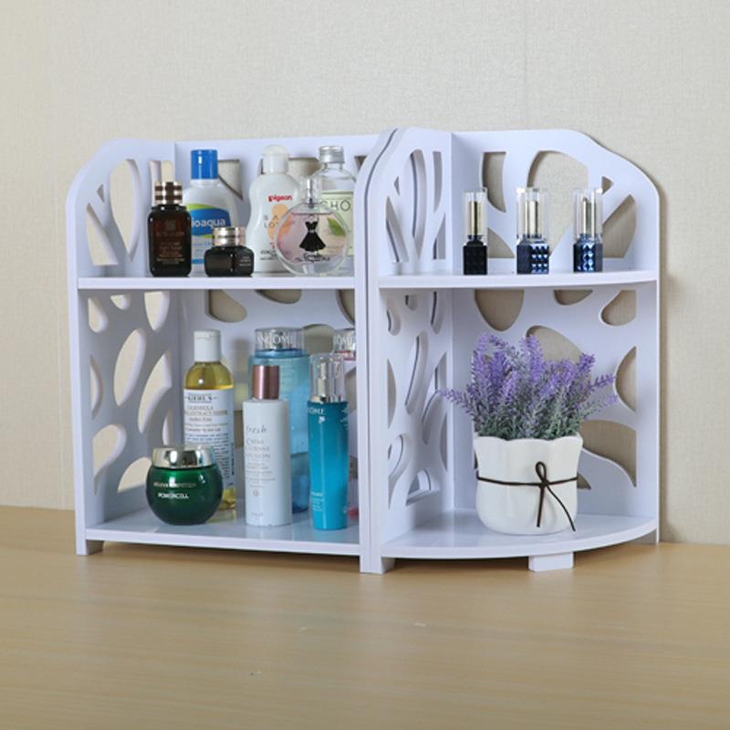 转角收纳架卫生间化妆品置物架跨境洗手台三角架办公桌整理收纳柜