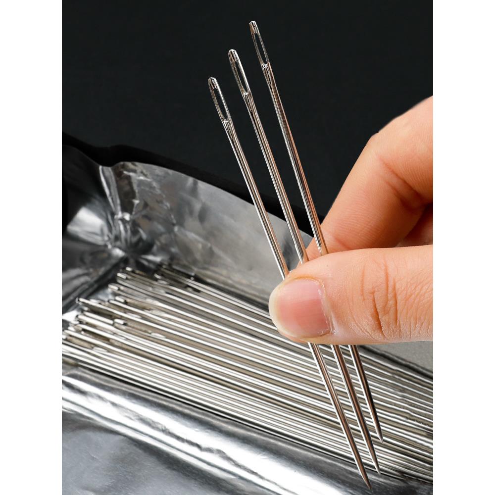 3EW1出口大号长针钢针加长手缝针缝厚被子针加粗凭针装订针手工针