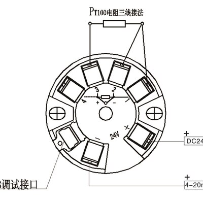 WZP-230  一体化温度变送器  Pt100 0~300 4-20mA 温度传感器