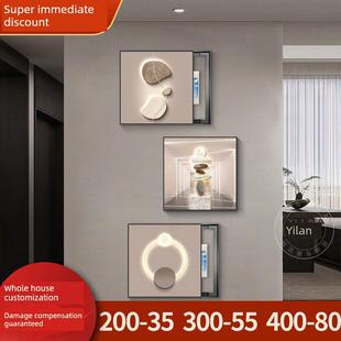 石莱跑表箱装饰画奶油式配电箱电线箱上下组合三联无冲孔挂画