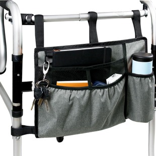 手推车轮椅挂袋扶手多功能侧边挂包悬挂收纳袋口袋助行器收纳便携