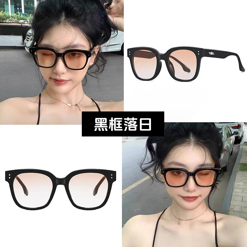 网红女高级感大脸显瘦墨镜男gm开车大框方形防紫外线偏光太阳眼镜