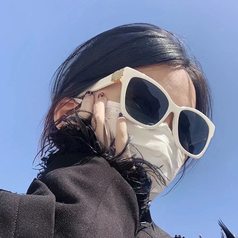 新款双B时尚方框太阳镜欧美复古网红同款街拍墨镜女防紫外线眼镜