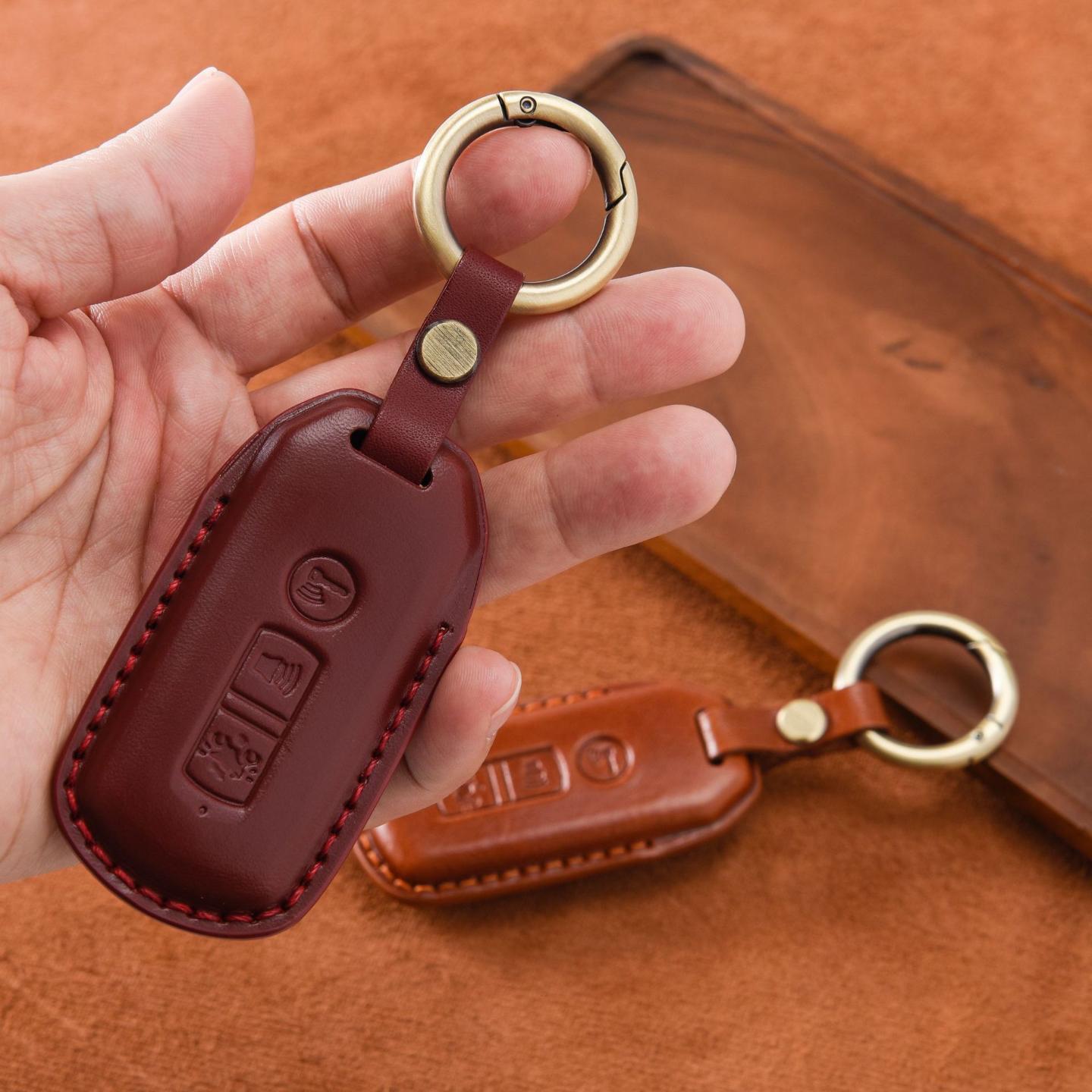 佛沙摩托车钥匙真皮套包