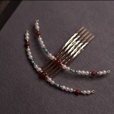 古风新款珍珠棒复古唐风宋制掩鬓