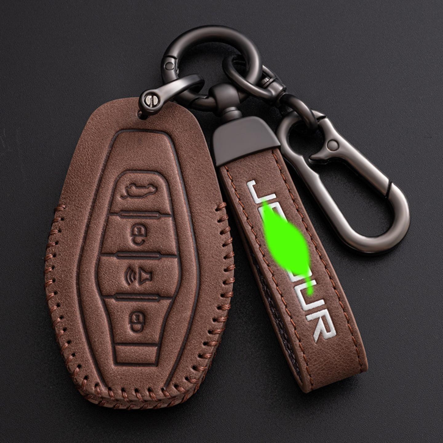 适用钥匙套捷途壳扣大蚂蚁汽车包油蜡车用钥匙包