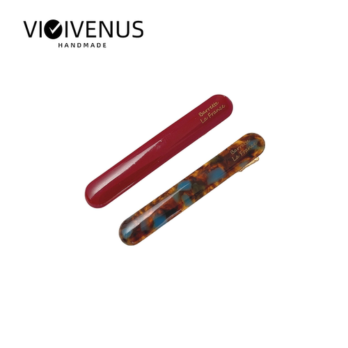 VIVIVENUS发夹简约气质醋酸边夹少女侧边碎发鸭嘴夹刘海发卡头饰