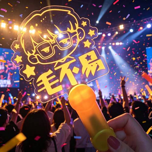毛不易周深华晨宇演唱会发光应援发箍姓名字灯牌定制荧光棒道具