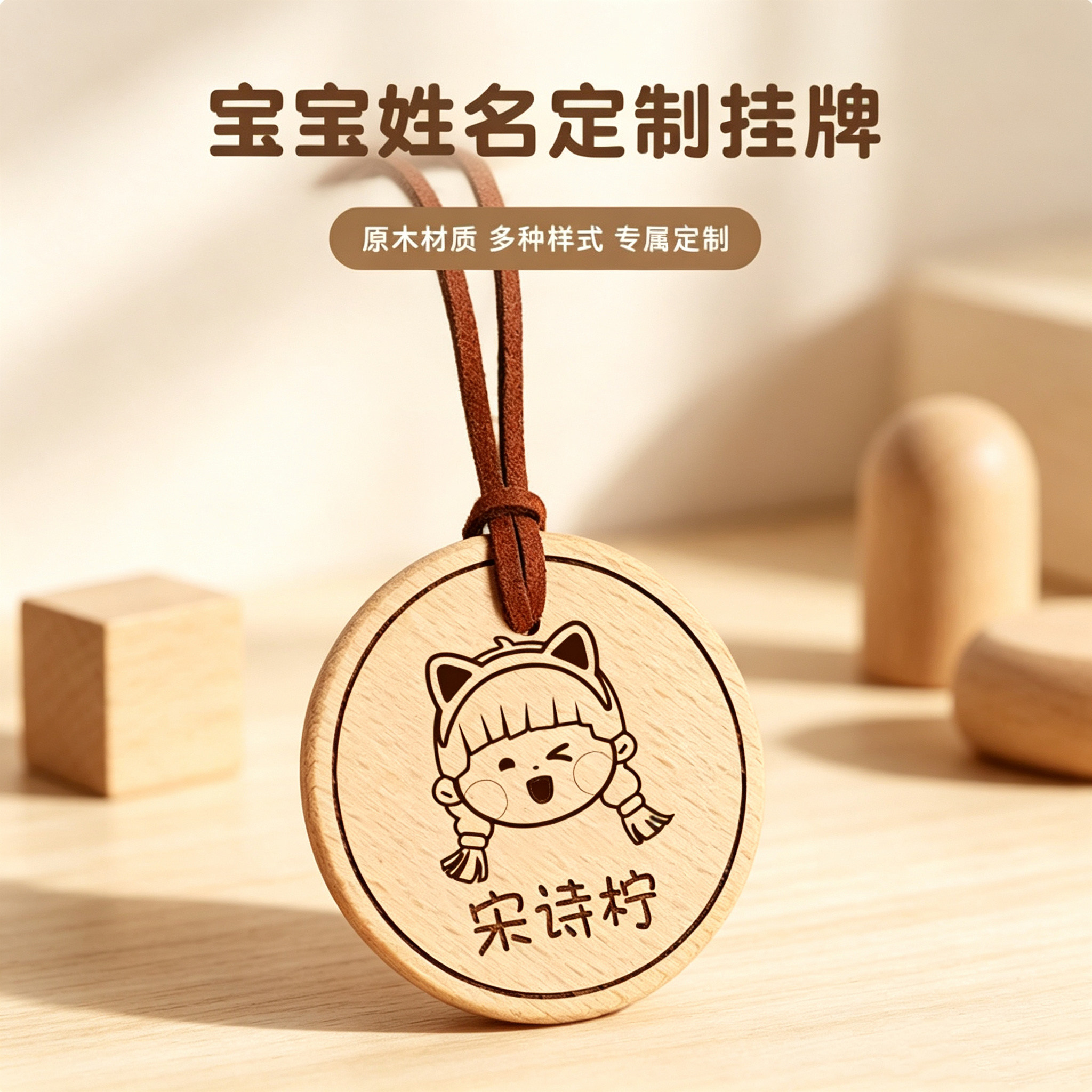 幼儿园名字贴书包姓牌挂件