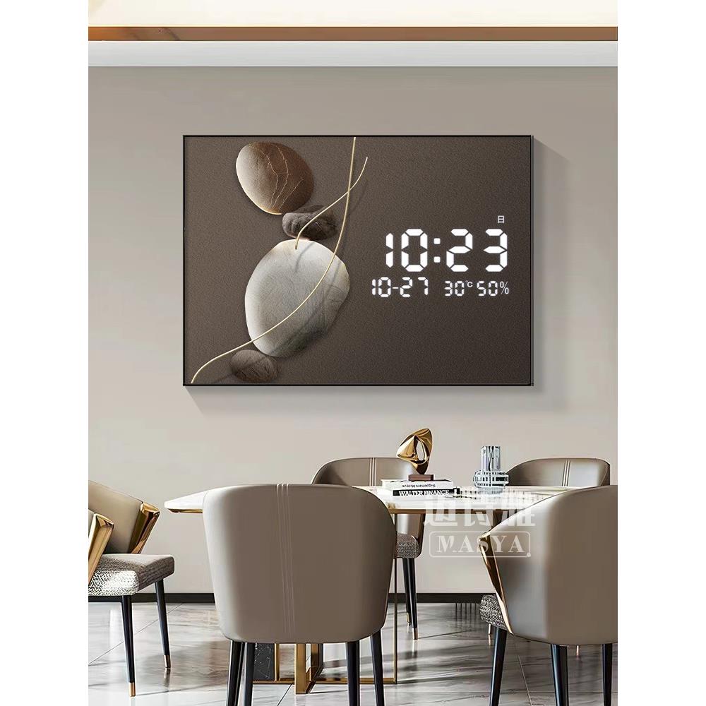 石来计量箱无冲孔挂钟装饰画开关箱阻塞配电箱数显挂钟画